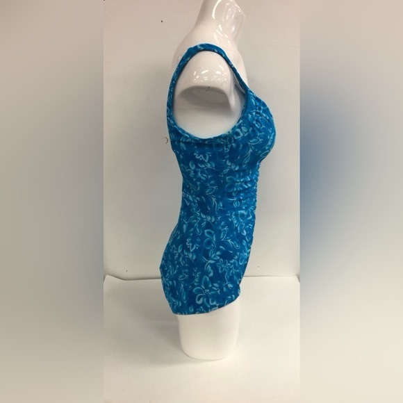 MAXINE OF HOLLYWOOD ONE PIECE FLORAL FRONT RUCHED SWIMSUIT IN SIZE 14 - Picture 3 of 11